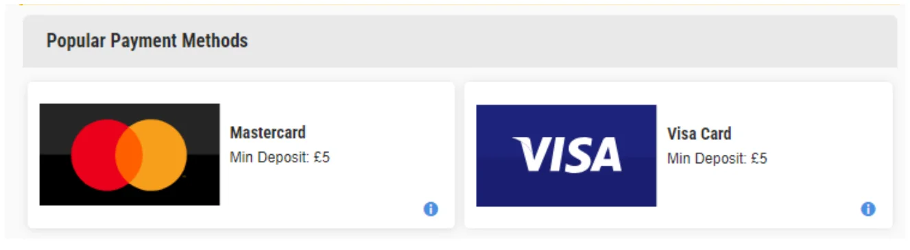 Gala Casino deposit methods